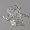 300Pcs Transparent Glass Round Bugle Beads GLAA-WH0015-74B-1