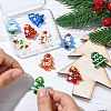 10Pcs 10 Colors Christmas Theme Handmade Lampwork Beads LAMP-CJ0002-52-5