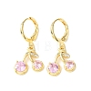 Cherry Brass Micro Pave Cubic Zirconia Leverback Earrings EJEW-K324-01G-4