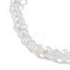 Flower Natural Shell & Glass Beaded Stretch Bracelet BJEW-JB10184-01-4