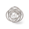 304 Stainless Steel Flower Finger Ring for Women RJEW-C091-03P-2