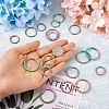 Yilisi 18Pcs 3 Style Ion Plating(IP) Rainbow Color 304 Stainless Steel Split Key Rings FIND-YS0001-13-13