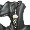 Shell & Brass & 304 Stainless Steel Dangle Earrings EJEW-TA00810-2
