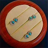 Synthetic Turquoise Dangle Stud Earrings EJEW-C178-01B-1