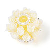 Acrylic with Resin Iron Rhinestone ABS Imitation Pearl Beads OACR-T031-04F-3