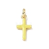 Real 18K Gold Plated Eco-Friendly Rack Plating Brass Enamel Pendants KK-F845-40G-06-1