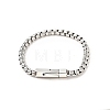 304 Stainless Steel Box Chain Bracelet for Men Women BJEW-E009-02P-3