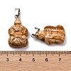 Natural Picture Jasper Pendants G-B127-06P-08-4