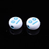 Opaque White Acrylic Beads MACR-N012-09-4