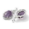 Natural Amethyst Oval Pendants G-NH0025-15P-08-2