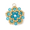 Imitate Austrian Crystal Bicone Glass & Seed Glass Pendants PALLOY-MZ01304-03-1