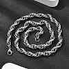 304 Stainless Steel Rope Chain Necklaces for Women Men NJEW-A033-04A-P-5