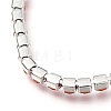 Adjustable 304 Stainless Steel Rhinestone Strass Chains Slider Bracelets BJEW-B008-01H-4