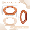 4Pcs 2 Colors Oval Wooden Bag Handles FIND-PH0059-90B-2