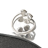 Textured Heart 304 Stainless Steel Finger Ring for Women RJEW-L126-04B-P-3