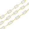 Rack Plating Brass Chains Micro Pave Cubic Zirconia AJEW-Q150-07G-02-1