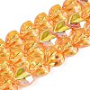Electroplate Transparent Glass Beads Strands EGLA-N056-01A-10-1