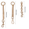 3Pcs 3 Style Alloy & Iron Link Chain Bag Strap Extenders FIND-CA0007-77-2