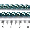 UV Plating Pearlized Glass Pearl Beads Strands GLAA-F128-01A-T24-2