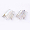 Electroplated Natural Quartz Crystal Graduated Beads Strands LS-G-P315-A10-1