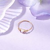 Copper Wire Wrapped Natural Cultured Freshwater Pearl Beads Finger Rings for Women RJEW-JR00775-01-2