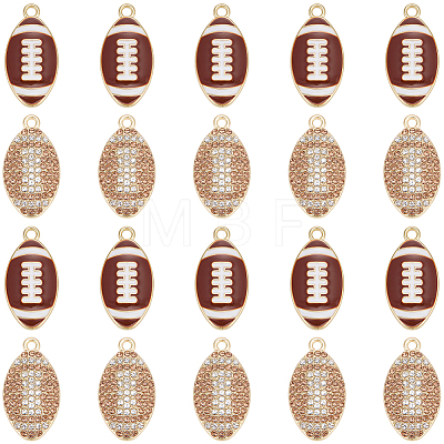 20Pcs 2 Styles Alloy Rhinestone Pendants FIND-SC0022-78-1