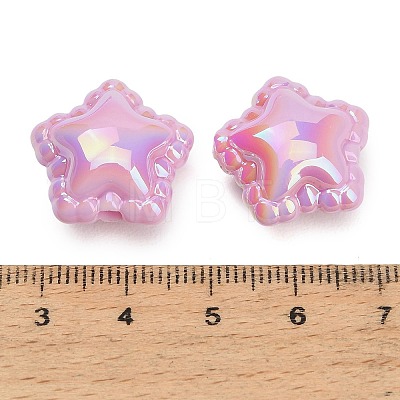 Plating Opaque Acrylic Beads AC-CBA0766-01C-1