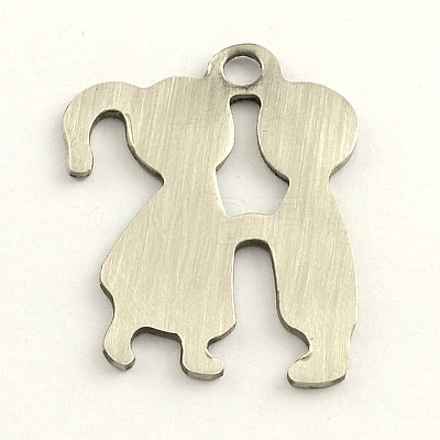 Valentines Day Gifts Ideas 201 Stainless Steel Lover Stamping Blank Tag Pendants STAS-S031-15-1