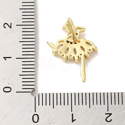 Brass Cubic Zirconia Pendants KK-M278-12G-1