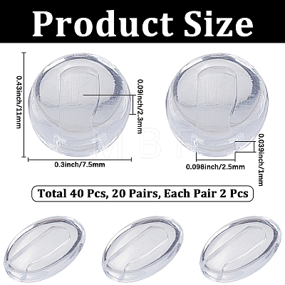 200 Pairs Silicone Eyeglass Nose Pads DIY-CN0003-82-1