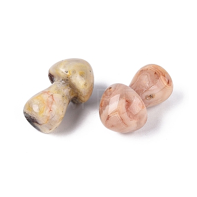 Natural Crazy Agate Mushroom Display Decorations G-Q602-03O-1