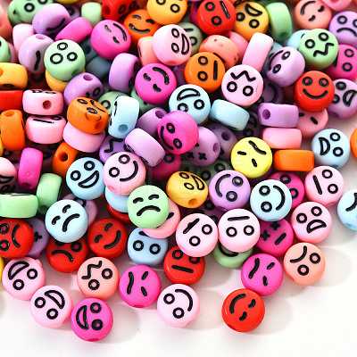 Opaque Acrylic Beads MACR-YW0001-22D-1