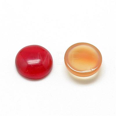 Natural Agate Cabochons G-R416-6mm-12-1