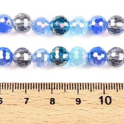 Electroplate Glass Bead Strands GLAA-Z006-01I-1