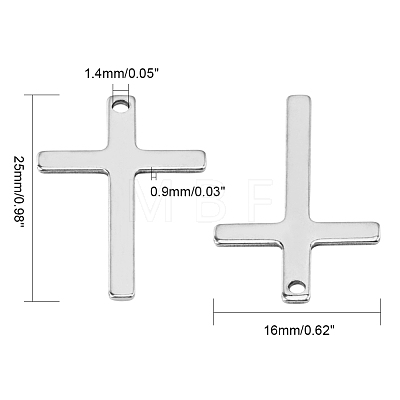 Tarnish Resistant 201 Stainless Steel Pendants STAS-L232-022P-1