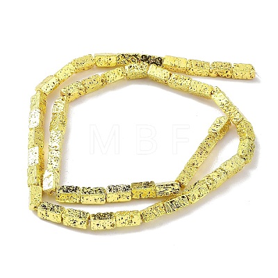 Electroplated Natural Lava Rock Beads Strands G-H303-A04-G01-1