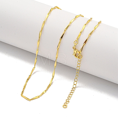 Triangle Brass Link Chain Necklaces for Women NJEW-G084-07G-1