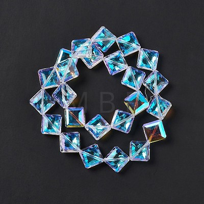 Faceted Glass Beads Strands X-EGLA-E030-01C-1