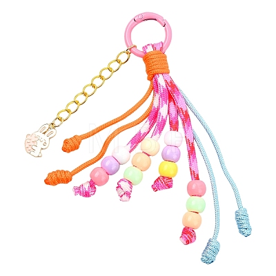 Polyester & Spandex Cord Pendant Decorations HJEW-YW00411-02-1