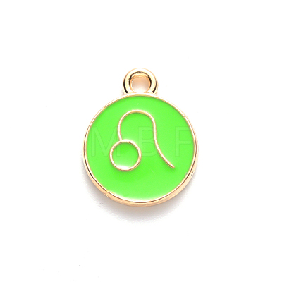 Alloy Enamel Pendants ENAM-S124-01A-06G-1