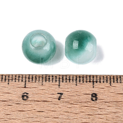 Natural White Jade European Beads G-Q607-01A-06-1