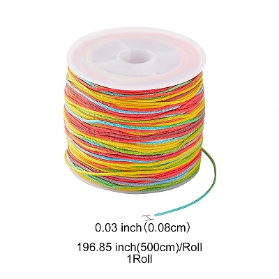 50M Segment Dyed Nylon Chinese Knotting Cord NWIR-YW0001-05A-1