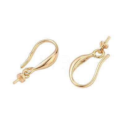 9 Pairs 3 Colors Brass Earring Hooks KK-ZZ0001-02-1