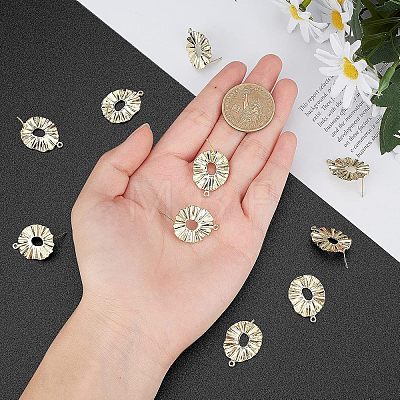 Unicraftale Eco-Friendly Brass Stud Earring Findings KK-UN0001-05G-NR-1