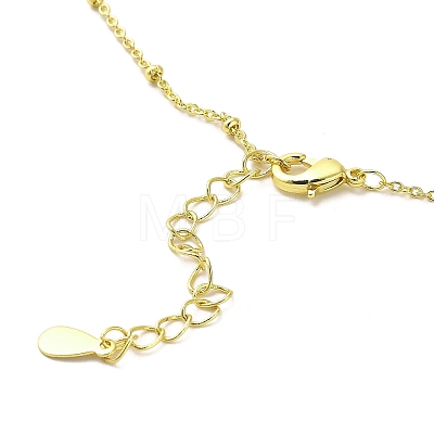 Brass Necklaces for Girls NJEW-D068-01G-1