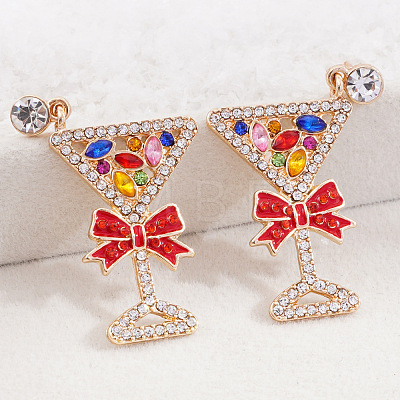 Christmas Alloy Dangle Stud Earrings FS-WG10992-03-1
