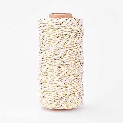 Cotton String Threads for Jewelry Making X-OCOR-WH0032-02A-1