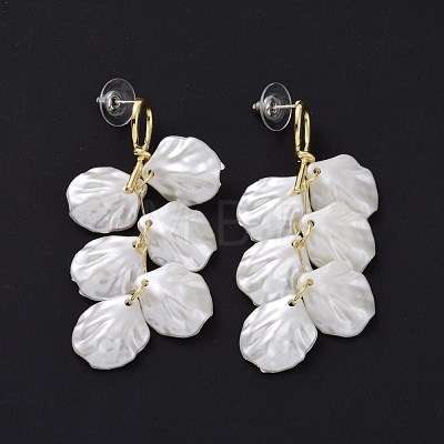 Acrylic Imitation Shell Dangle Earrings EJEW-L281-02LG-1