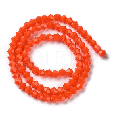 Opaque Solid Color Imitation Jade Glass Beads Strands GLAA-F029-P4mm-03-1