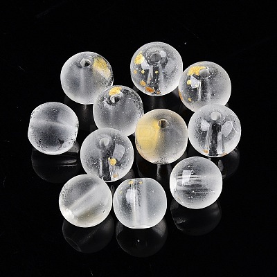 Frosted Baking Painted Glass Beads DGLA-N005-8mm-M-1